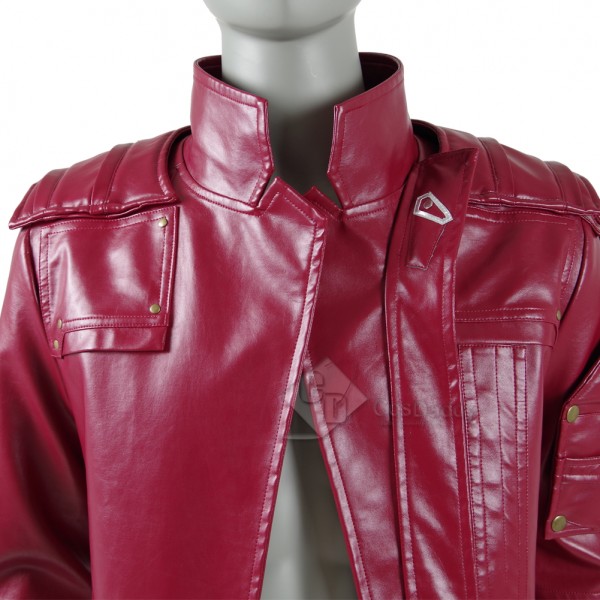 Cosdaddy Guardians of The Galaxy 2 Peter Quill Star-Lord Red Long Trench Coat Cosplay Costume 