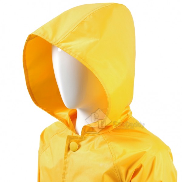 2017 New Stephen King's It Georgie Denbrough Yellow Raincoat Jacket  Cosplay Costume