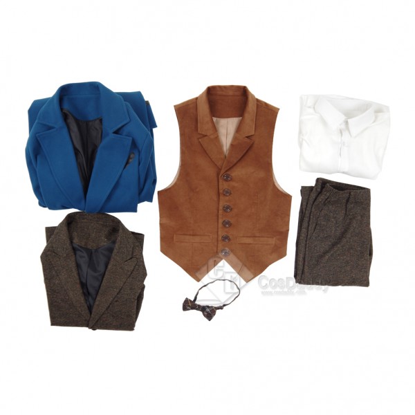 CosDaddy Halloween Men Suit Fantastic Beasts and Where to Find Them Newt Scamander Cosplay Costume Harry Potter Prequel Cos Trench Blazer