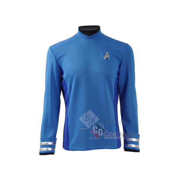 Star Trek Beyond Spock Cosplay Costumes Blue Shirt badge Jacket Tops New 2016 Halloween Officer Uniforms