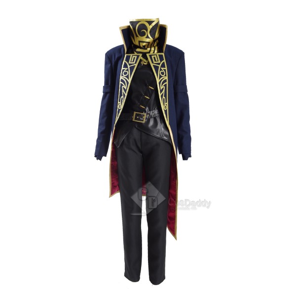 CosDaddy New Dishonored 2 Emily Kaldwin Cosplay Costume 2016 Halloween Men Suit Women Set With Trench Vest Shirt Pants Gloves Mask