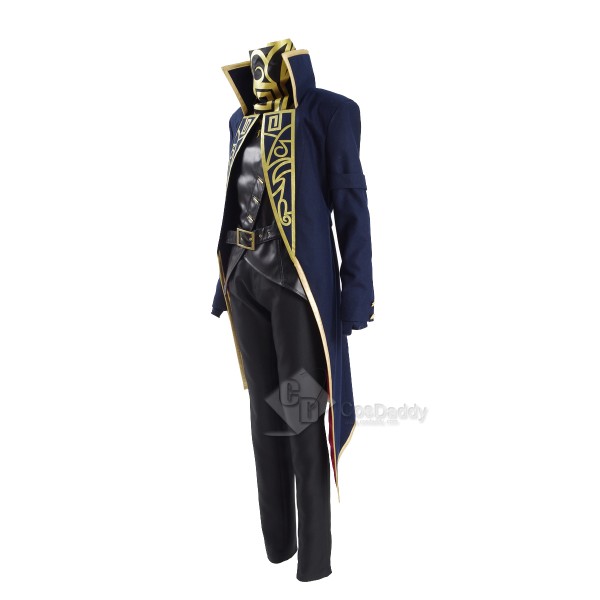 CosDaddy New Dishonored 2 Emily Kaldwin Cosplay Costume 2016 Halloween Men Suit Women Set With Trench Vest Shirt Pants Gloves Mask