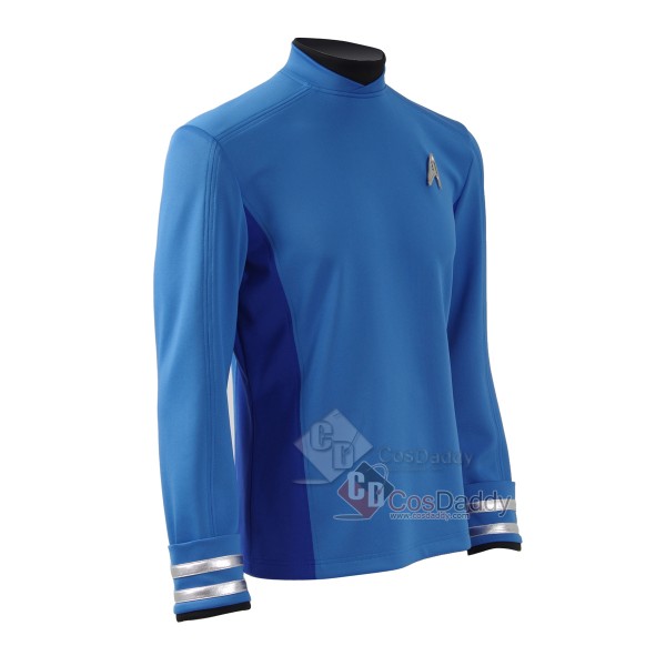 Star Trek Beyond Spock Cosplay Costumes Blue Shirt badge Jacket Tops New 2016 Halloween Officer Uniforms