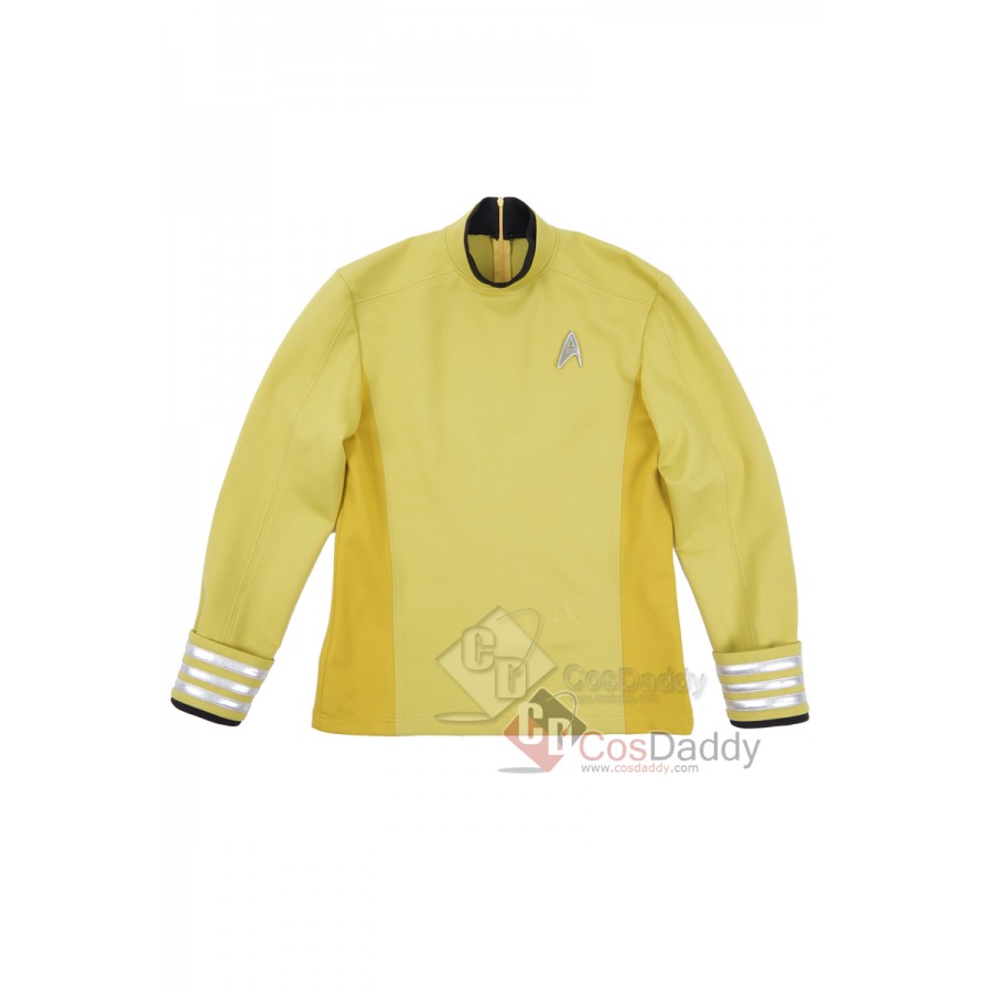 Cosplay Star Trek Beyond Captain Kirk Yellow Uniform Commander Costume Pin Set