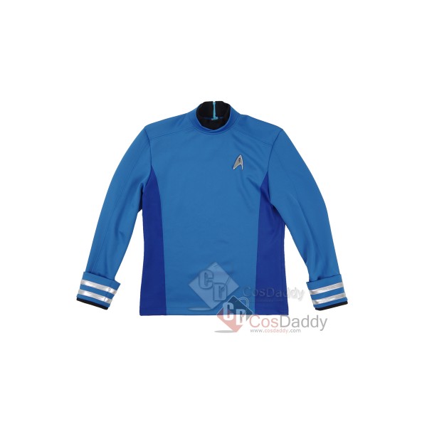 Star Trek Beyond Spock Cosplay Costumes Blue Shirt badge Jacket Tops New 2016 Halloween Officer Uniforms