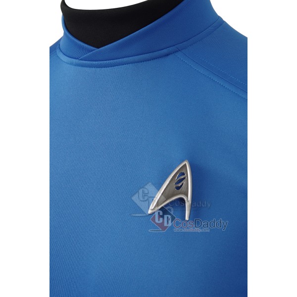 Star Trek Beyond Spock Cosplay Costumes Blue Shirt badge Jacket Tops New 2016 Halloween Officer Uniforms