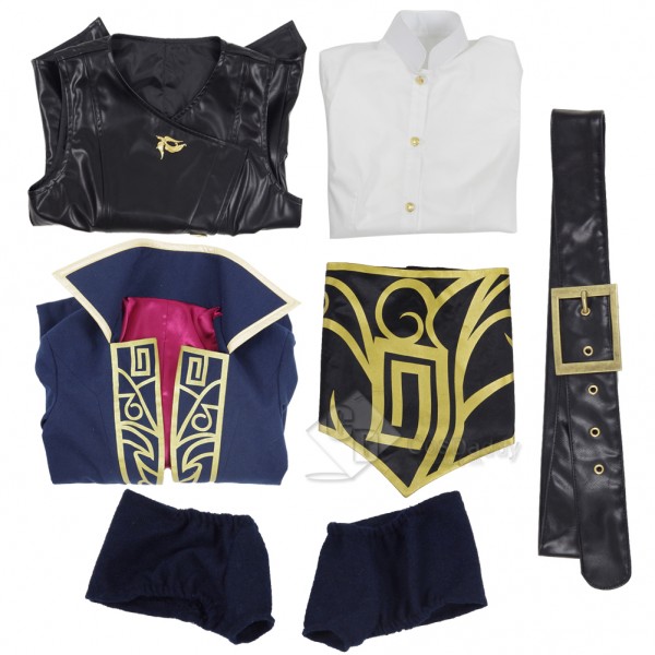 CosDaddy New Dishonored 2 Emily Kaldwin Cosplay Costume 2016 Halloween Men Suit Women Set With Trench Vest Shirt Pants Gloves Mask