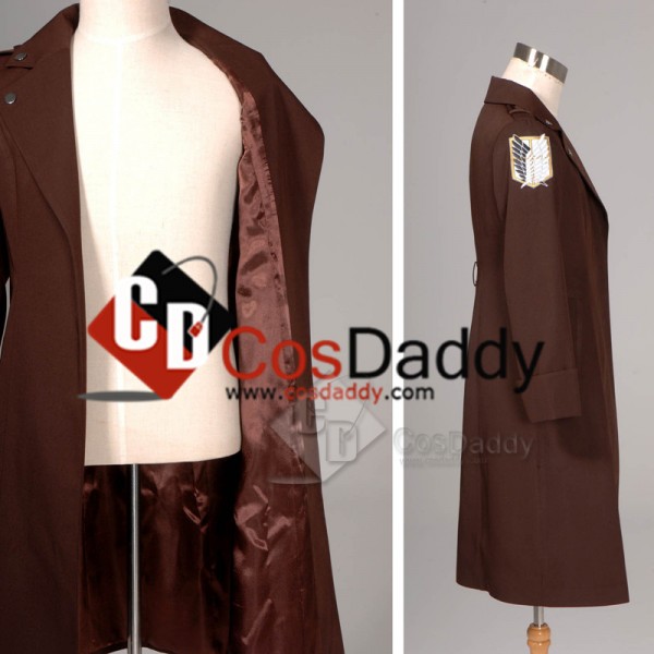 Attack on Titan Shingeki no Kyojin Eren Jaeger Rivaille New Long Coat Cosplay Costume