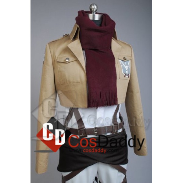 Attack on Titan Shingeki no Kyojin Mikasa Ackerman Cosplay Costume