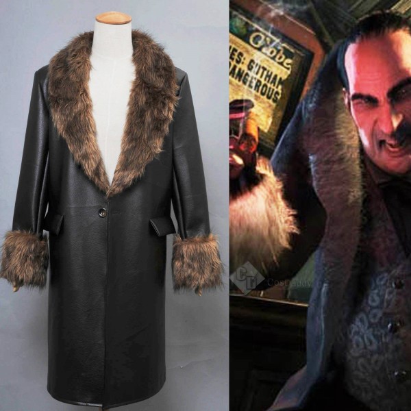 Batman:Arkham Origins The Penguin Pleather Fur Collar Cosplay Costume
