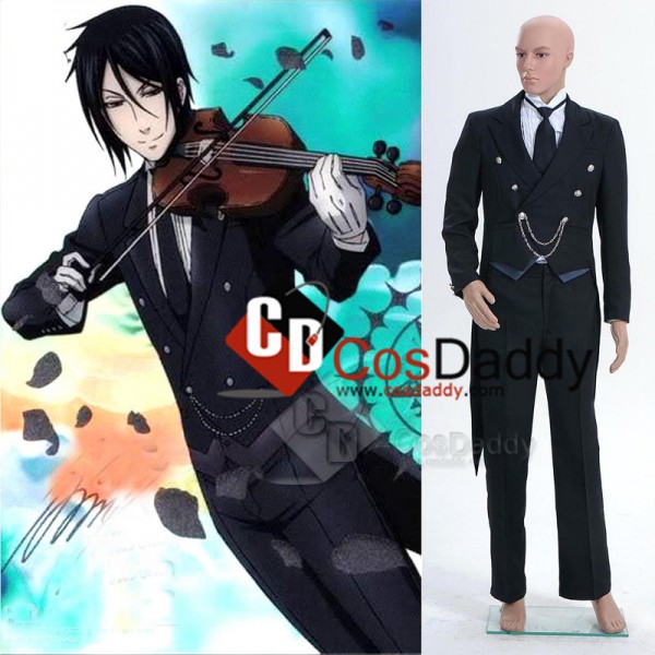 Black Butler Kuroshitsuji Sebastian Cosplay Costum...