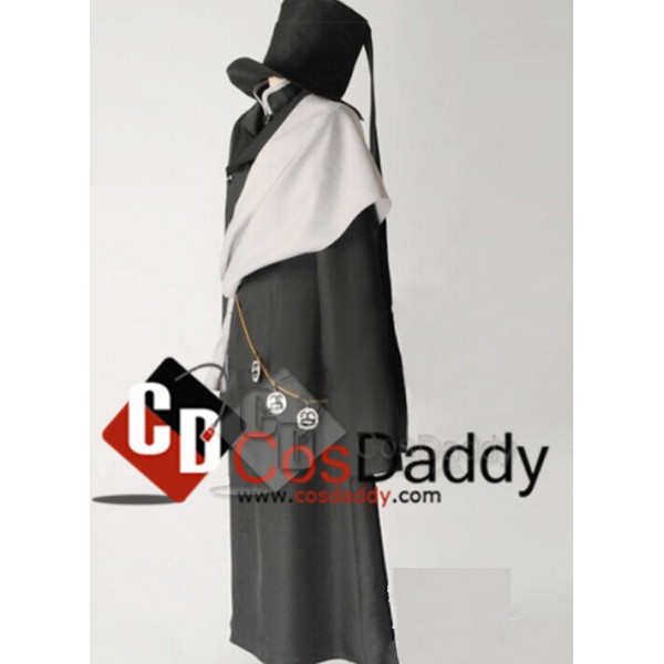 Black Butler Kuroshitsuji Undertaker Coat Hat Outfit Cosplay Costume 