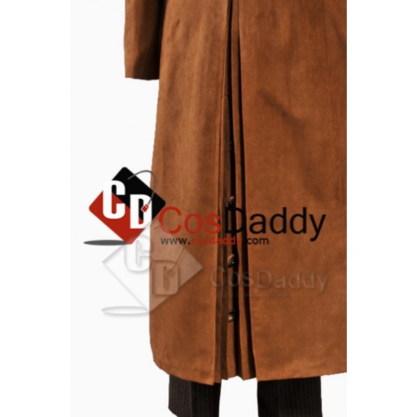 Doctor Who Ten 10th  Brown Trench Coat Suit  full set Costume