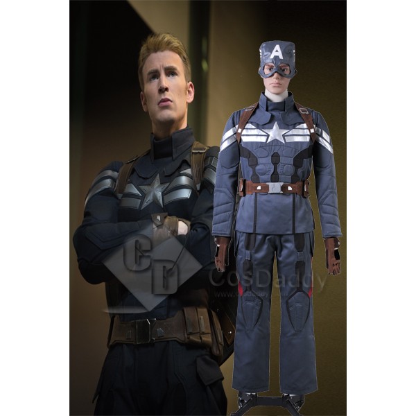 Captain America 2 The Winter Soldier Steve Rogers Uniform Outfit Cosplay Costume