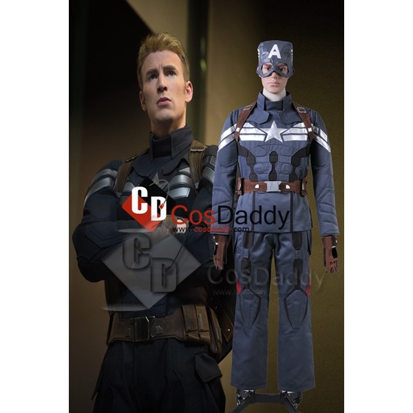 Captain America 2 The Winter Soldier Steve Rogers Uniform Outfit Cosplay Costume