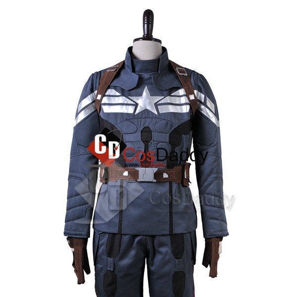 Captain America 2 The Winter Soldier Steve Rogers Uniform Outfit Cosplay Costume