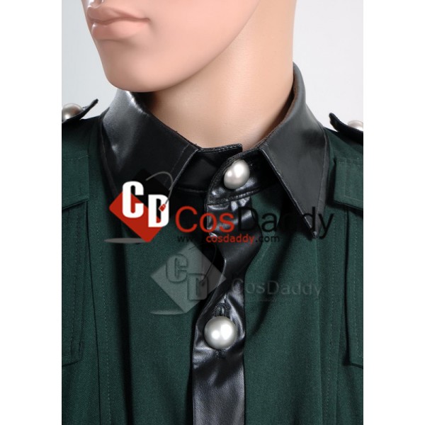 Captain America Red Skull Pants Dark Green Uniform Cosplay Costume