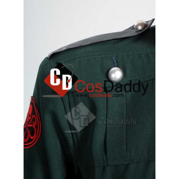 Captain America Red Skull Pants Dark Green Uniform Cosplay Costume