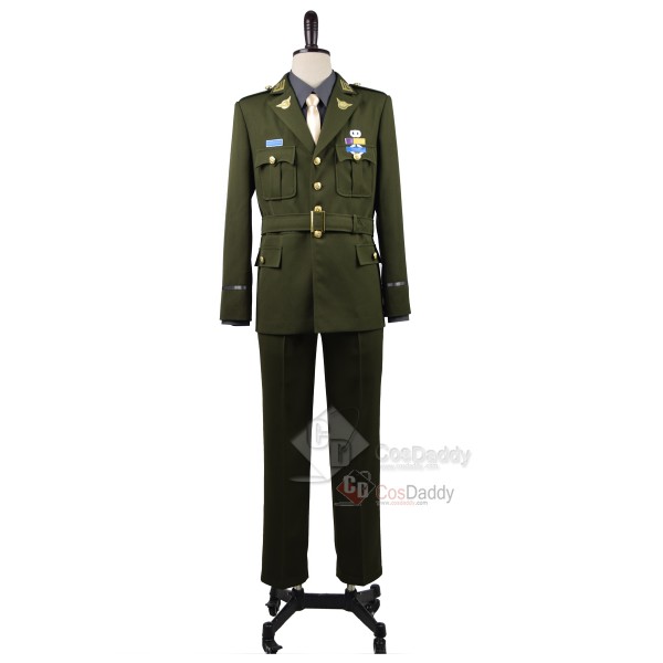 Captain America WWII Army SSR Steve Rogers Officer Uniform Cosplay Costume