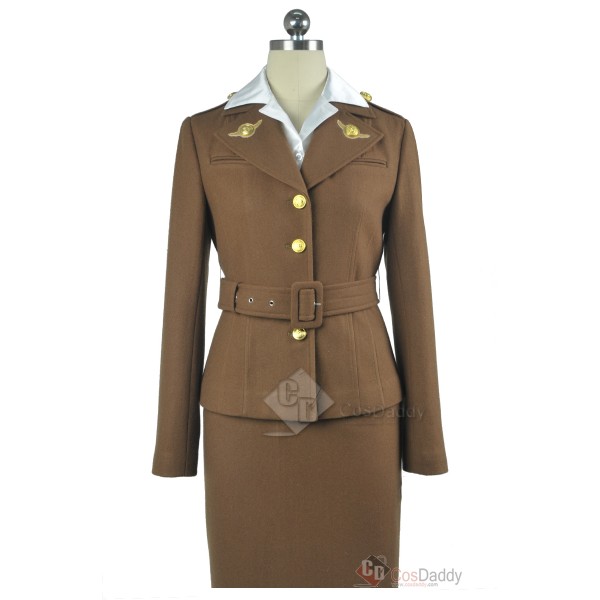 Captain America: The First Avenger Agent Peggy Carter Suit Cosplay Costume