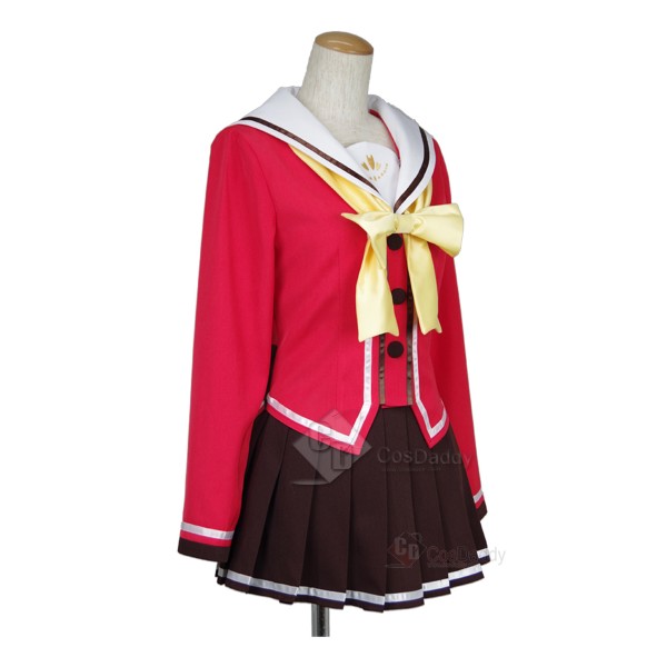 Charlotte Nao Tomori Red School Uniform Cosplay Costume