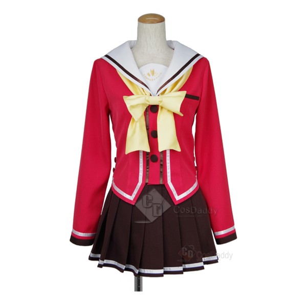 Charlotte Nao Tomori Red School Uniform Cosplay Costume