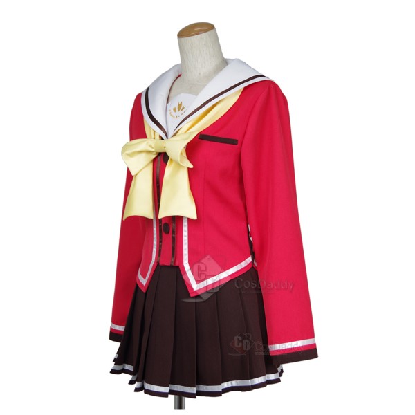 Charlotte Nao Tomori Red School Uniform Cosplay Costume