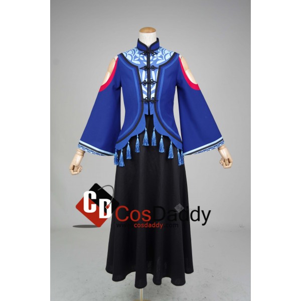 Chinese Game JX Online III Black Blue Dress Cospla...