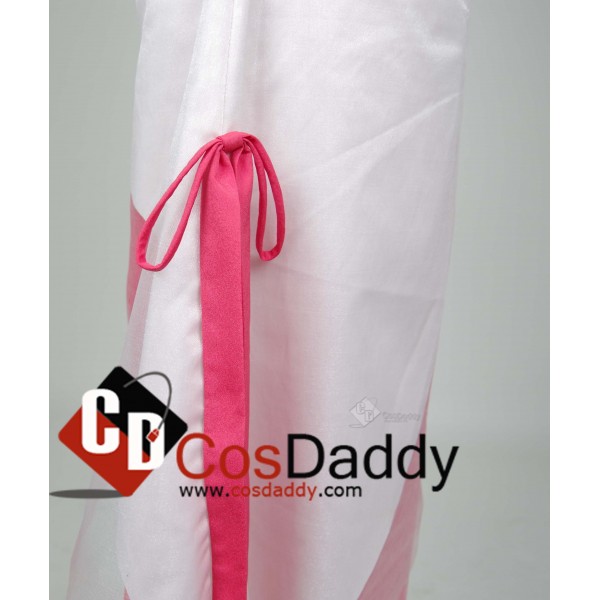 Chinese Game JX Online III White Red Dress Cosplay Costume