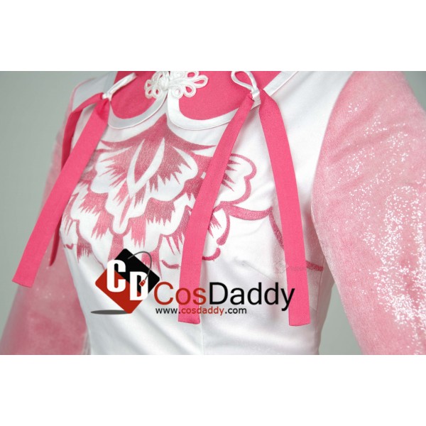 Chinese Game JX Online III White Red Dress Cosplay Costume