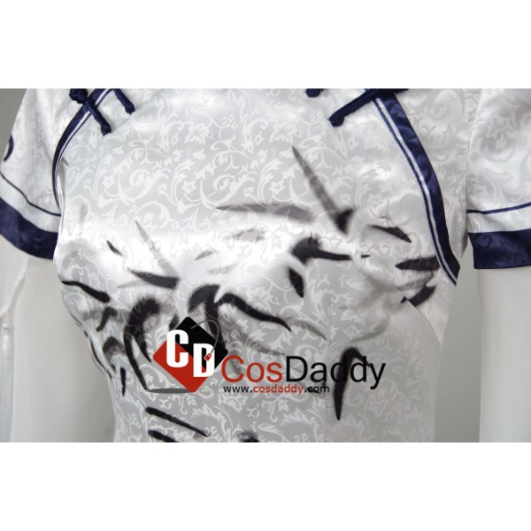 Chinese Game JX Online III White Blue Dress Cosplay Costume