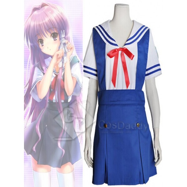 Clannad School Girl Uniform Summer Version Cosplay Costume 