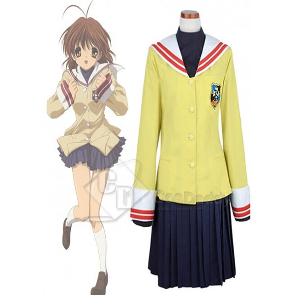 Clannad Cosplay Costume School Girl Uniform Winter Version Cosplay Costume