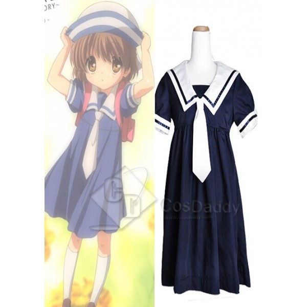 Clannad Okazaki Ushio School Girl Cosplay Costume