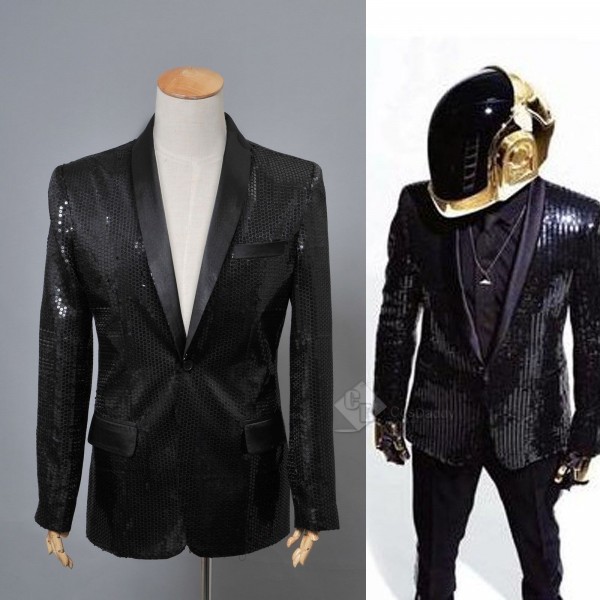 Daft Punk Random Access Memories Black Jacket Cosplay Costume 