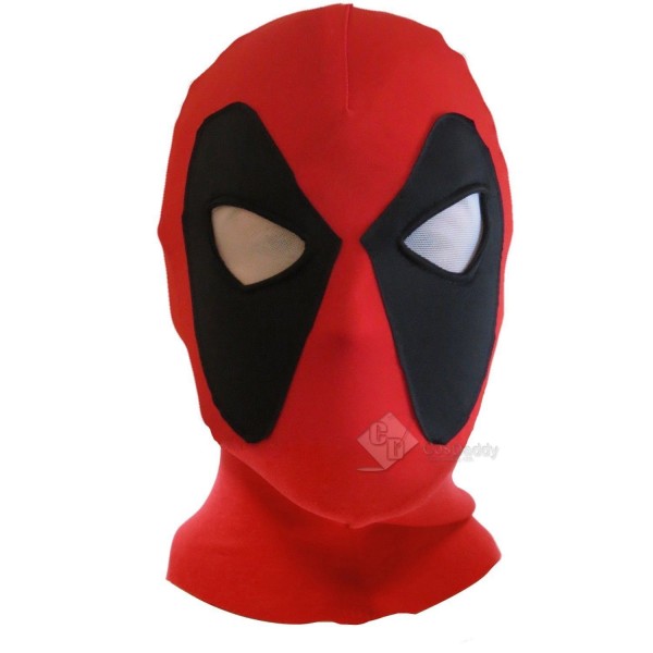 Deadpool Cosplay Costume Headwear Adult Size Halloween Mask Red