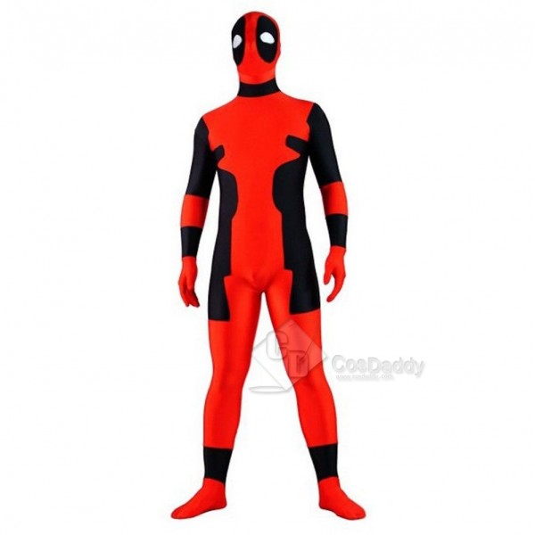 Deadpool Lycra Spandex Zipper Full Body Zentaisuit Costume