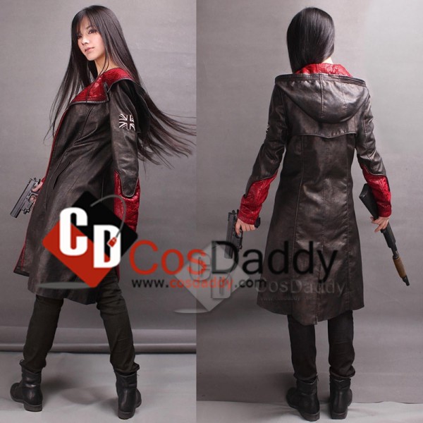 Devil May Cry 5 Dante Pleather Coat Jacket Cosplay Costume