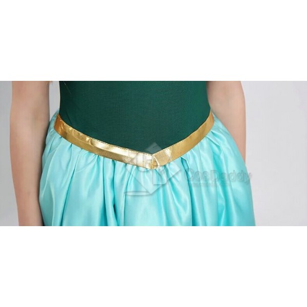 Disney Frozen Fever Cinderella New Anna Little Girl Dress Cosplay Costume