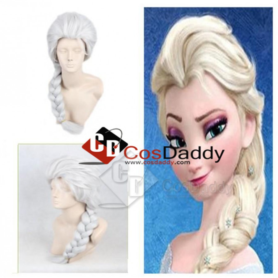 Disney Movies Frozen Snow Queen Elsa Silver Gray Wig