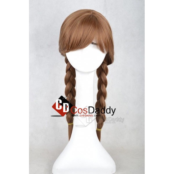 Disney Princess Frozen Snow Queen Anna Brown Weave Wig