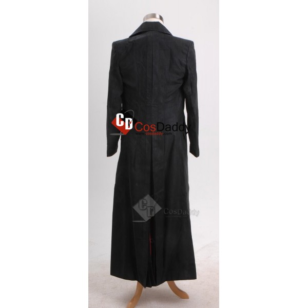 Doctor Who Torchwood Captain Jack Harkness Long Black Trench Coat Cosplay Costume  