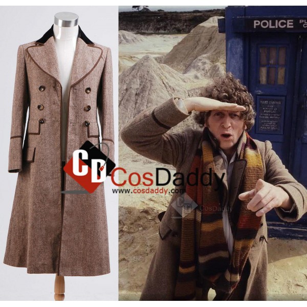 Doctor Who Fourth 4th Doctor Brown Coat Costume
