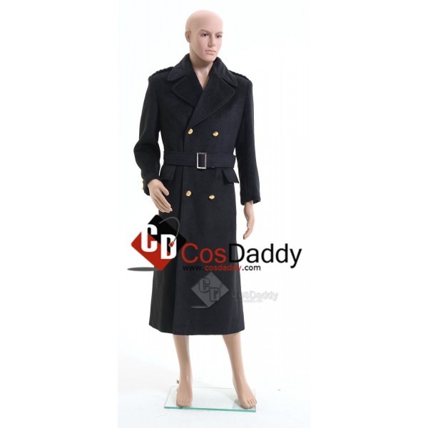 Doctor Who Torchwood Captain Jack Harkness Black Trench Coat Cosplay Costume