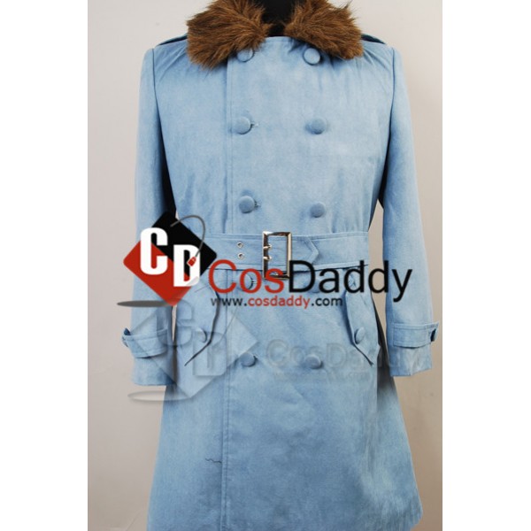 Dragon Ball Z Time Patrol Trunks Navy Blue Trench Coat Cosplay Costume 