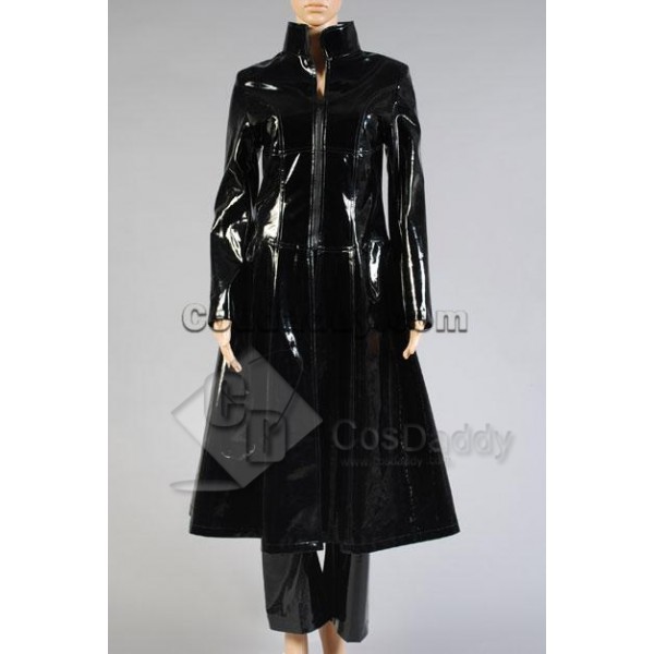 The Matrix Trinity PU Pleather Overcoat Pants Cosp...