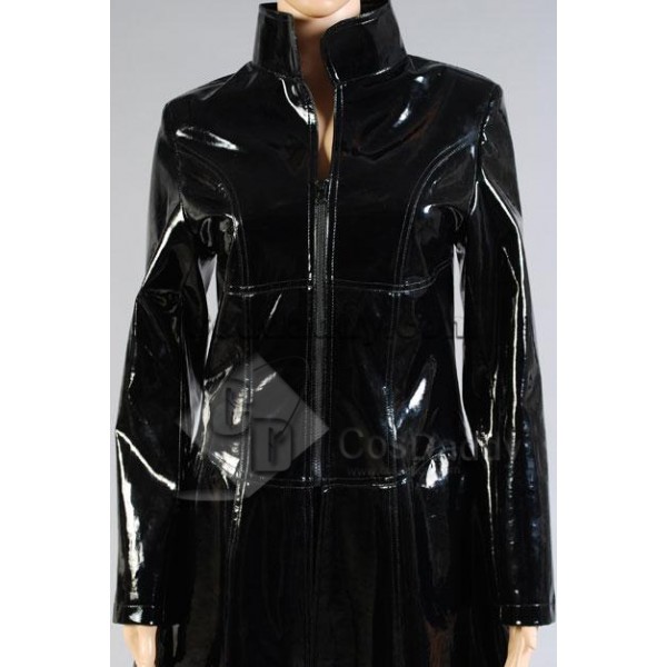 The Matrix Trinity PU Pleather Overcoat Pants Cosplay Costume