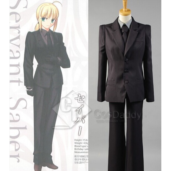 Fate/Zero Saber Uniform Suit Cosplay Costume  
