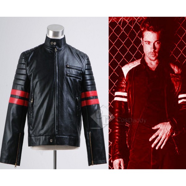 Fight Club Tyler Durden Black and Red Jacket Cosplay Costume