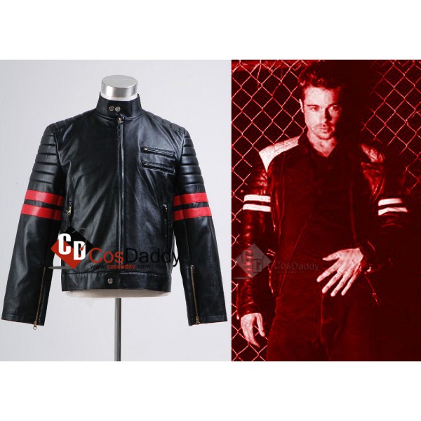 Fight Club Tyler Durden Black and Red Jacket Cosplay Costume